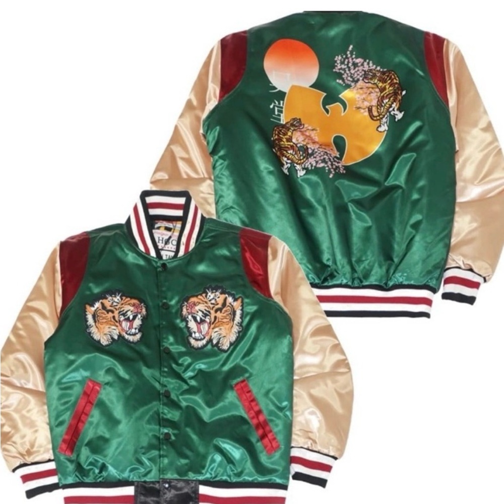 WU-TANG Tiger Headgear Classics Streetwear Bomber Jacket